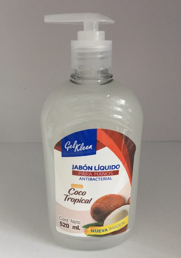 Jabón líquido para manos con atomizador presentación 520 ml.