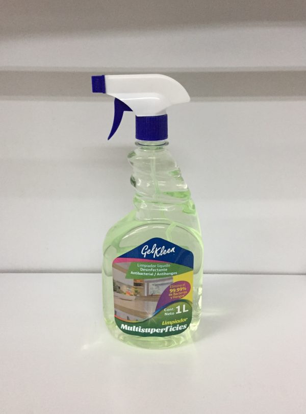 Desinfectante Gel Kleen 1 litro con atomizador para superficies en general